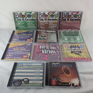 Karaoke Lot of 11 CDs Billboard Top 10 ABBA Shania Twain Pop Rock Country Tested